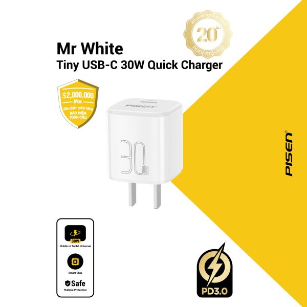 CỦ SẠC 30W PD PISEN TS-C175 (BH18T) - Ảnh 2