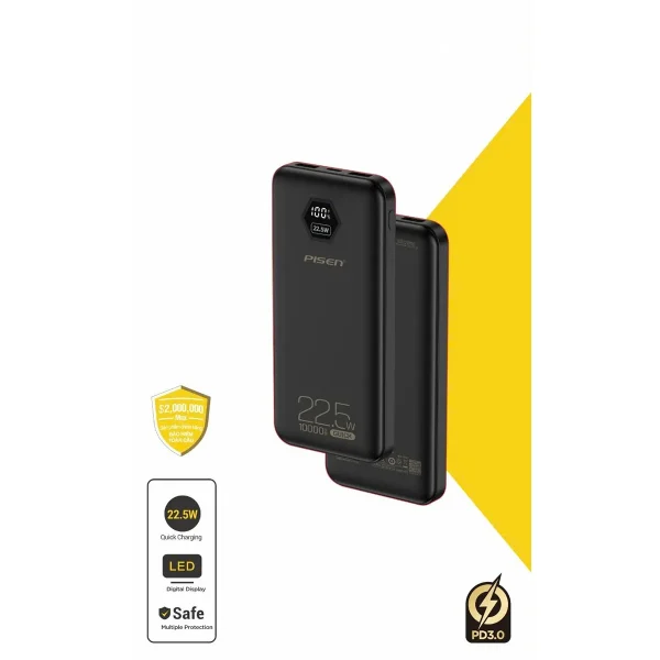 PIN DỰ PHÒNG 10.000mAh 22.5W PISEN TP-D183 (BH18T) - Ảnh 2