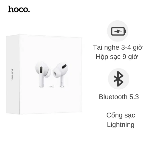 TAI NGHE BLUETOOTH HOCO AIRPODS EW27(BH3T) - Ảnh 4