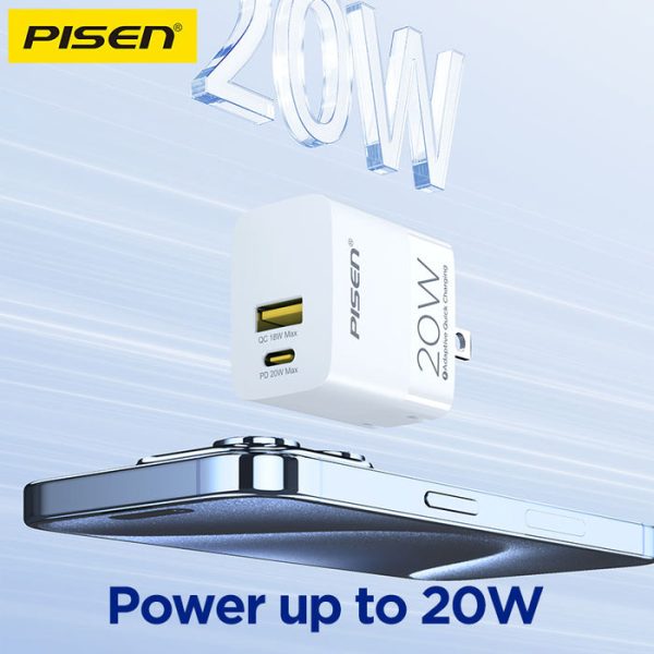 CỦ SẠC 20W U + C PISEN TS-C181 (BH18T) - Ảnh 3