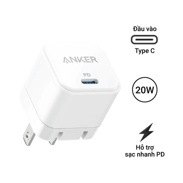 CỦ SẠC 20W ANKER CUBE CHÍNH HÃNG (BH1N) - Ảnh 3