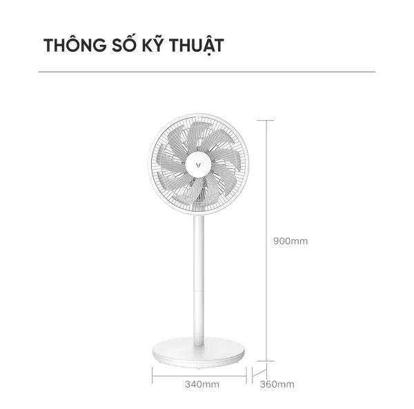 QUẠT CÂY ĐỨNG 9 CÁNH XIAOMI VIOMI VXFS12A-J (BH6T) - Ảnh 3