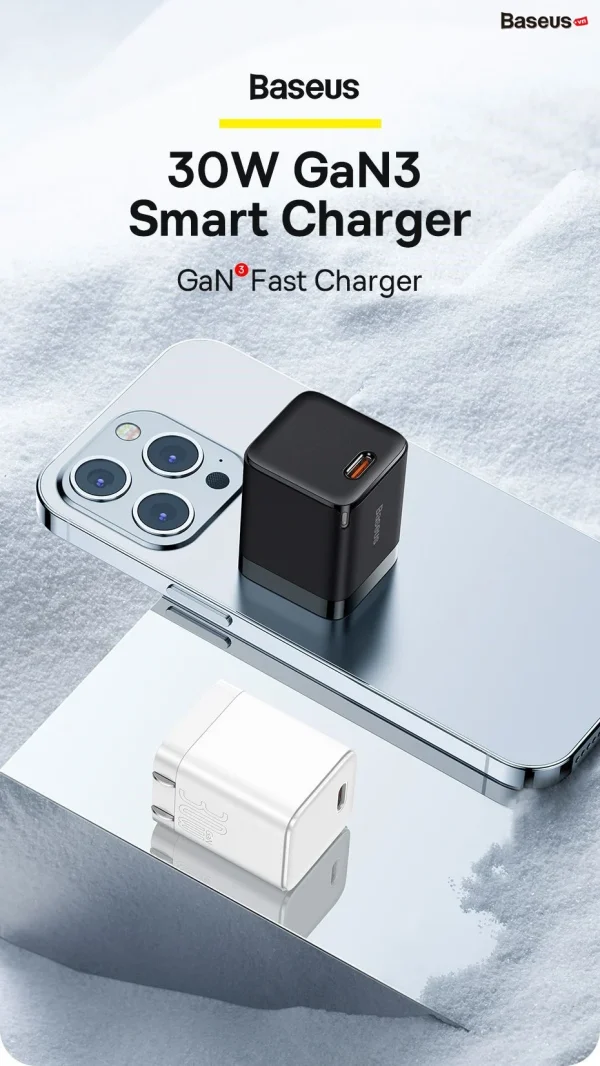 CỦ SẠC BASEUS 30W GAN 3 (BH6T) - Ảnh 3