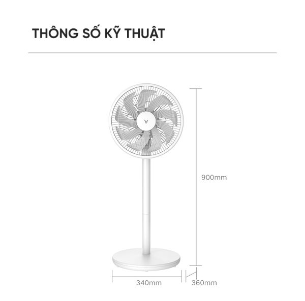 QUẠT CÂY ĐỨNG 9 CÁNH XIAOMI VIOMI VXFS12A-J (BH6T) - Ảnh 3