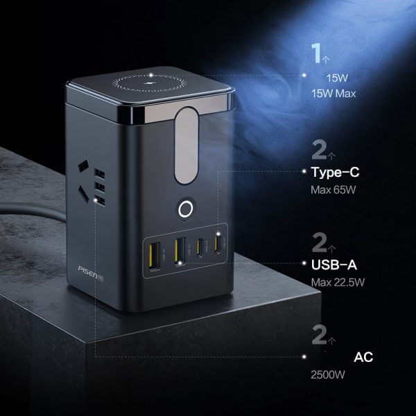 TRẠM SẠC 65W PISEN PRO DESTOP MAGSTATION KF25 (BH18T) - Ảnh 3