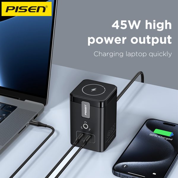 TRẠM SẠC 45W PISEN DESTOP MAGSTATION TP-C25 (BH18T) - Ảnh 3