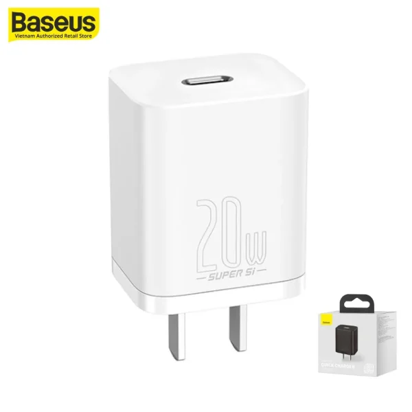 CỦ SẠC 20W BASEUS SUPER SI 1 CỔNG TYPE C CCSUP-A01 - Ảnh 3