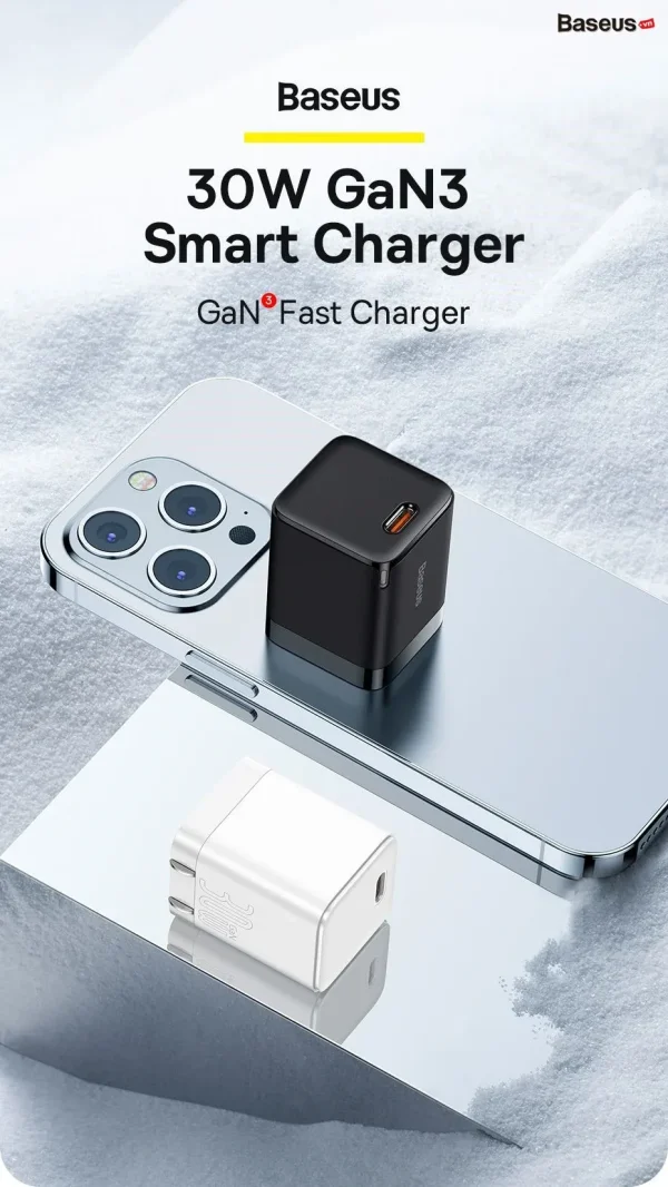 CỦ SẠC BASEUS 30W GAN 3 (BH6T) - Ảnh 3