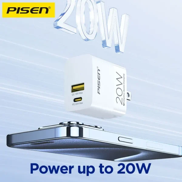 CỦ SẠC 20W U + C PISEN TS-C181 (BH18T) - Ảnh 3