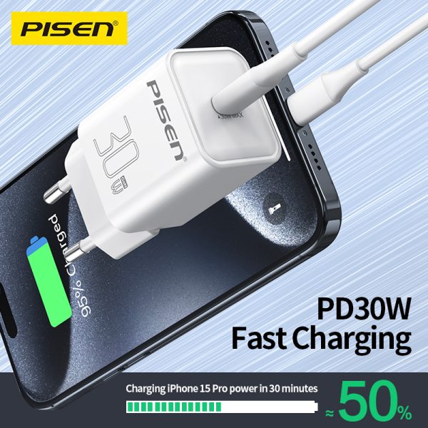 CỦ SẠC 30W PISEN GAN TC-082C30G (BH18T) - Ảnh 4