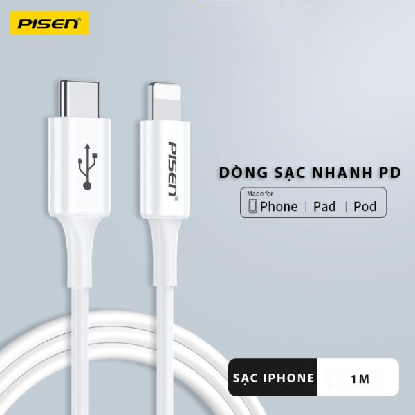 CÁP SẠC C TO L PISEN CL-PD-1000 (BH18T) - Ảnh 4