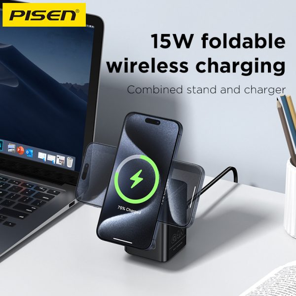 TRẠM SẠC 45W PISEN DESTOP MAGSTATION TP-C25 (BH18T) - Ảnh 4