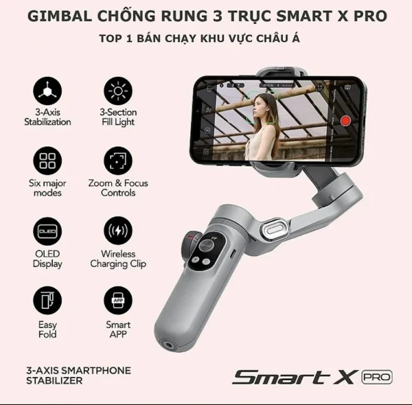 GIMBAL CHỐNG RUNG SMART X PRO (BH6T) - Ảnh 4