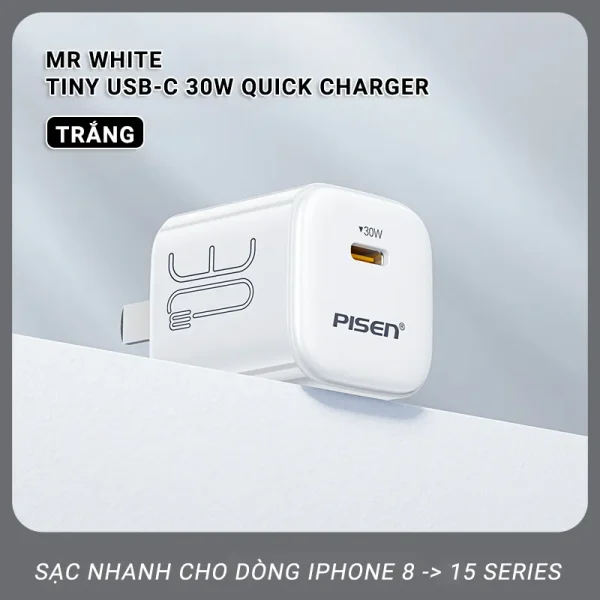 CỦ SẠC 30W PD PISEN TS-C175 (BH18T) - Ảnh 4
