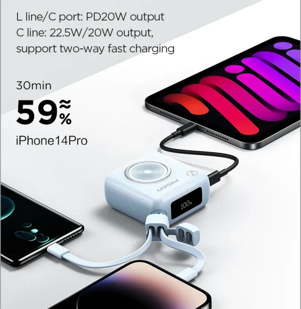PIN DỰ PHÒNG 10.000MAH PISEN TP-D105 (BH18T) - Ảnh 4