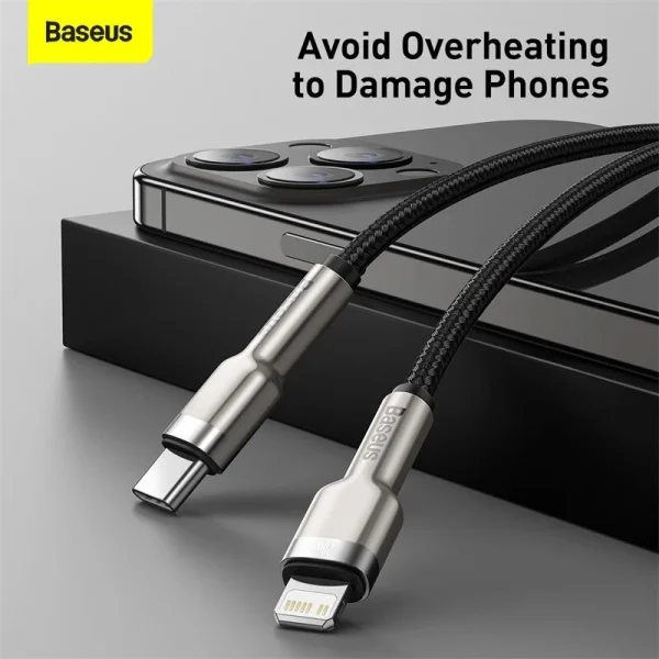CÁP BASEUS METAL C TO LIGHTNING(BH6T) - Ảnh 2
