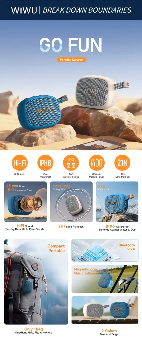 LOA BLUETOOTH WIWU GO FUN (BH6T) - Ảnh 4